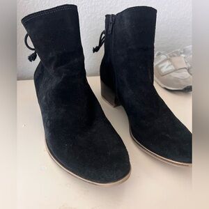 Lucky Brand Black Suede Ankle Booties